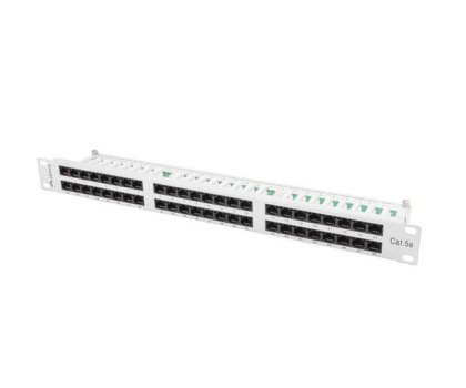Akcesorium do szafy RACK Lanberg Patchpanel 48p 19" 1U UTP 5e półka (szara)